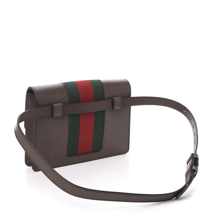 Gucci Calfskin Embroidered Sylvie Belt Bag Brown 3 of 10