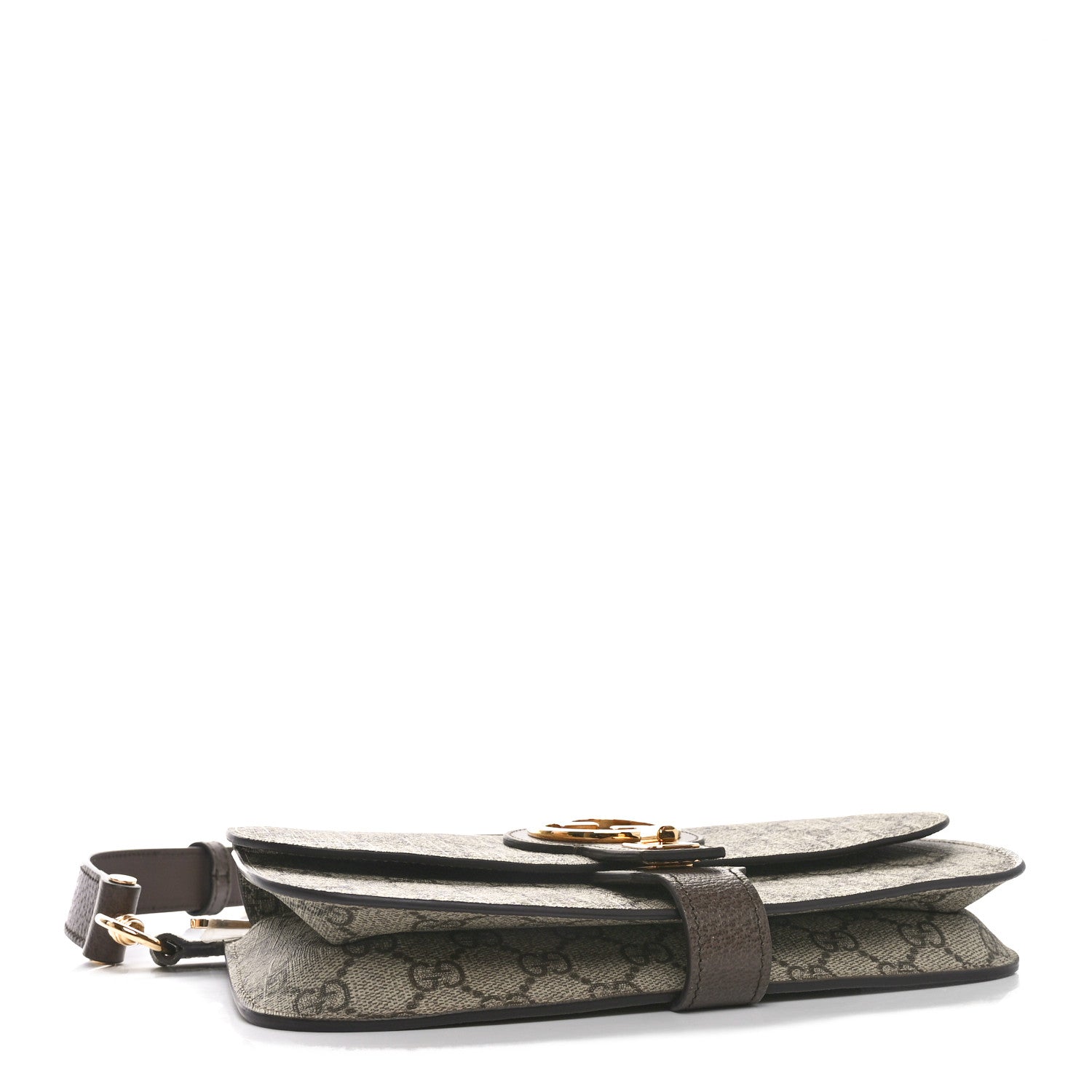 Gucci GG Supreme Monogram Textured Dollar Calfskin Blondie Belt Bag Beige Ebony New Acero 4 of 9