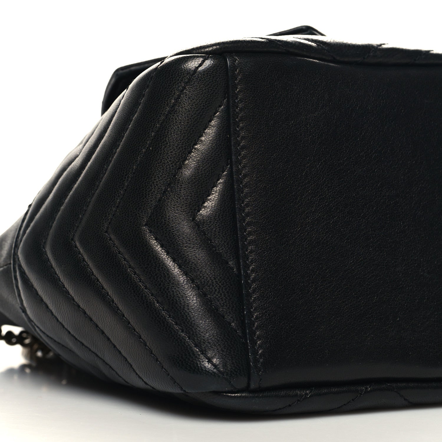 Saint Laurent Lambskin Matelasse Monogram Joe Nano Bucket Bag Black 9 of 11