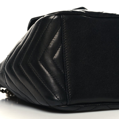 Saint Laurent Lambskin Matelasse Monogram Joe Nano Bucket Bag Black 9 of 11