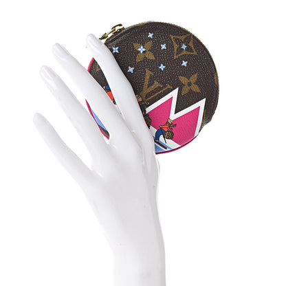 Louis Vuitton Monogram 2018 Christmas Animation Round Coin Purse 2 of 8