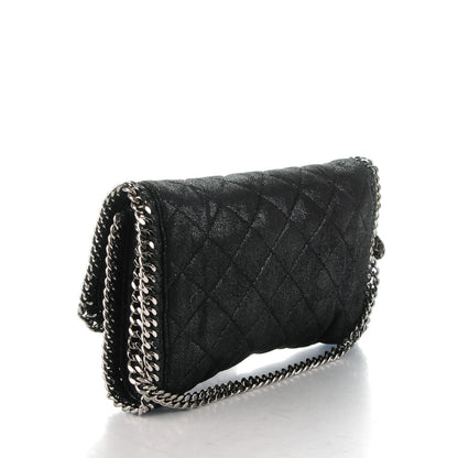 Stella McCartney Shaggy Deer Quilted Falabella Clutch Black 3 of 9