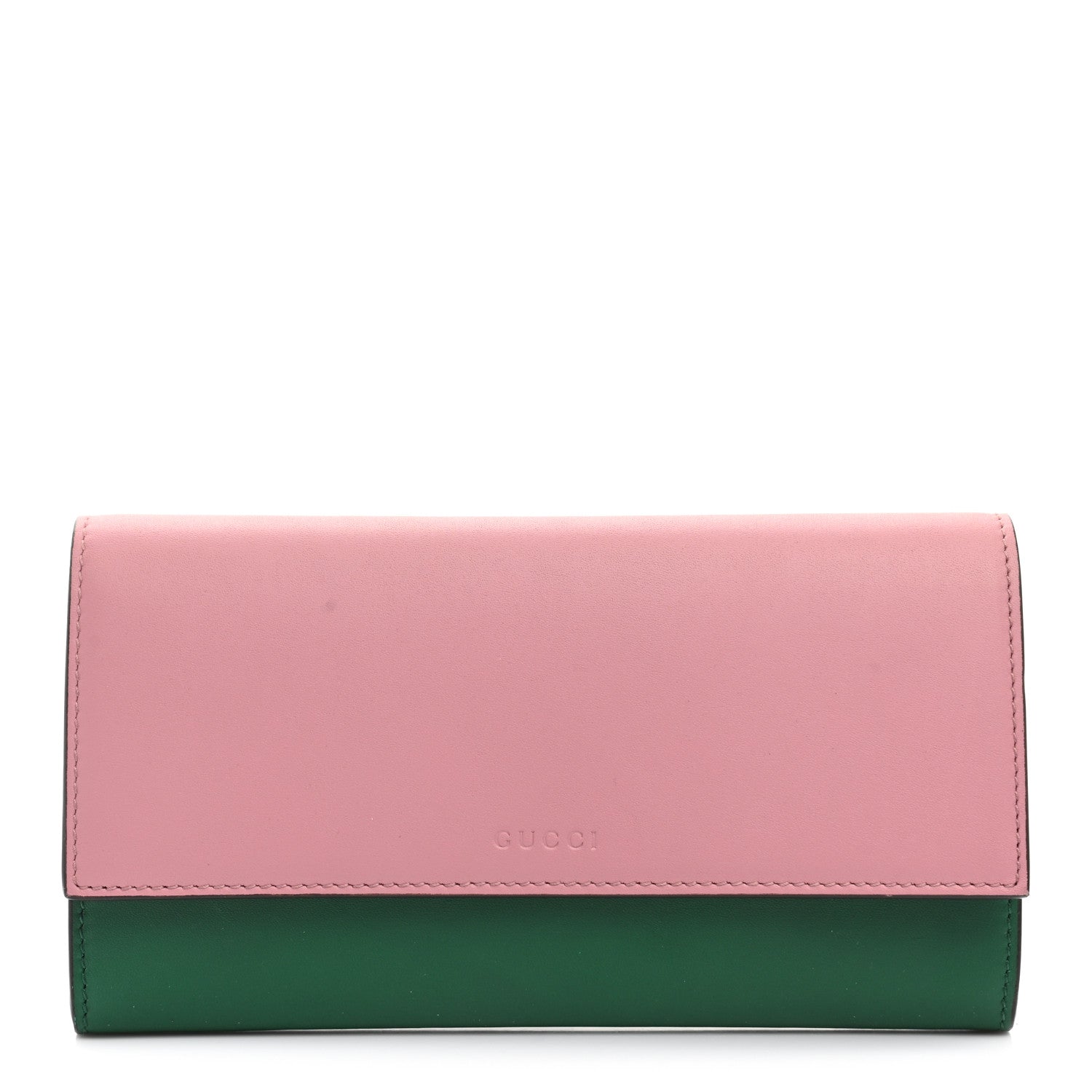 Gucci Moon Calfskin Continental Wallet Pink Green 1 of 8