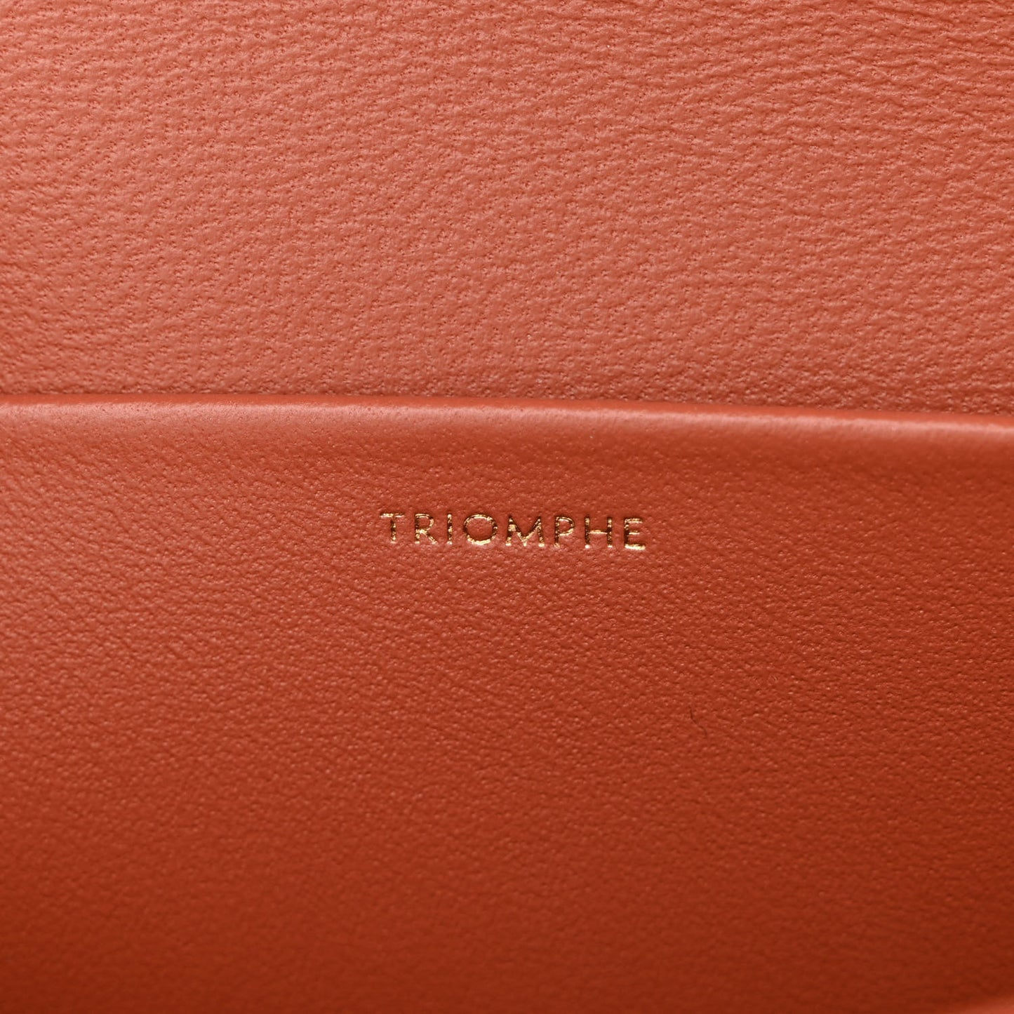 Shiny Calfskin Triomphe Shoulder Bag Terracotta