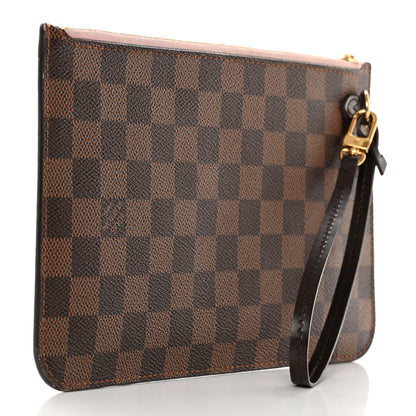 Louis Vuitton Damier Ebene Neverfull MM GM Pochette Rose Ballerine 3 of 20