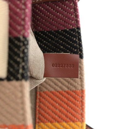 Chloe Cotton Calfskin Small Woody Striped Ribbon Tote Multicolor 7 of 11