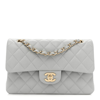 Chanel Caviar Quilted Small Double Flap Grey 1 of 13