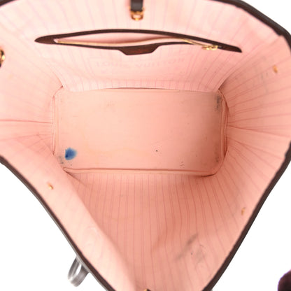 Louis Vuitton Damier Ebene Neo Neverfull MM Rose Ballerine 5 of 11