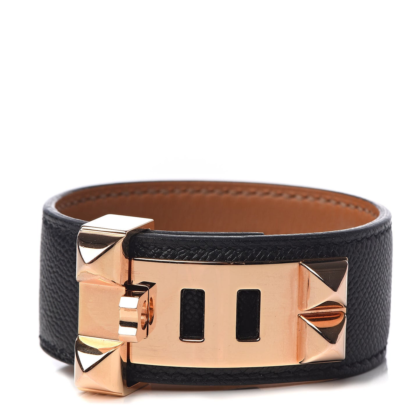 Madame Calfskin Collier de Chien 24 Bracelet T1 Black