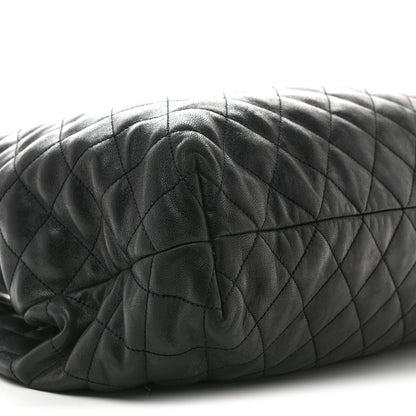 Saint Laurent Lambskin Quilted Maxi Icare Shopping Tote Black 9 of 14