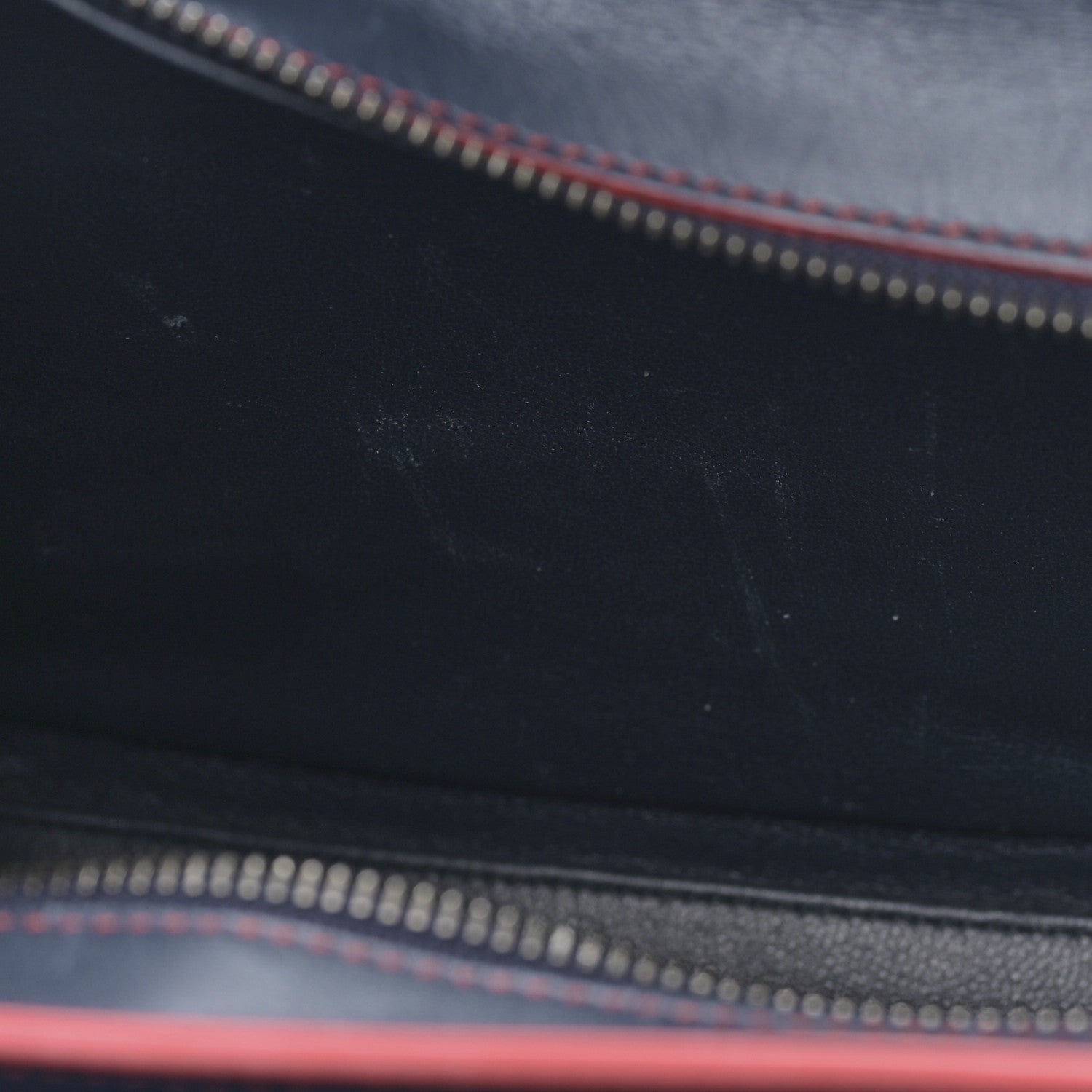 Celine Smooth Calfskin Nano Luggage Navy Blue Red 9 of 9