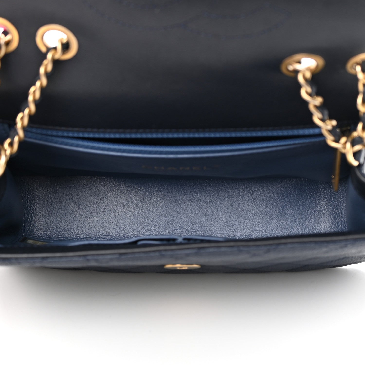 Chanel Caviar Quilted Small CC Filigree Flap Navy Black 5 of 12
