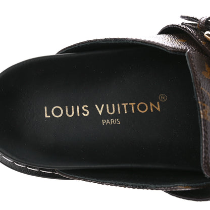 Louis Vuitton Patent Monogram Womens Cosy Flat Comfort Clog Mules 38 Brown 7 of 8