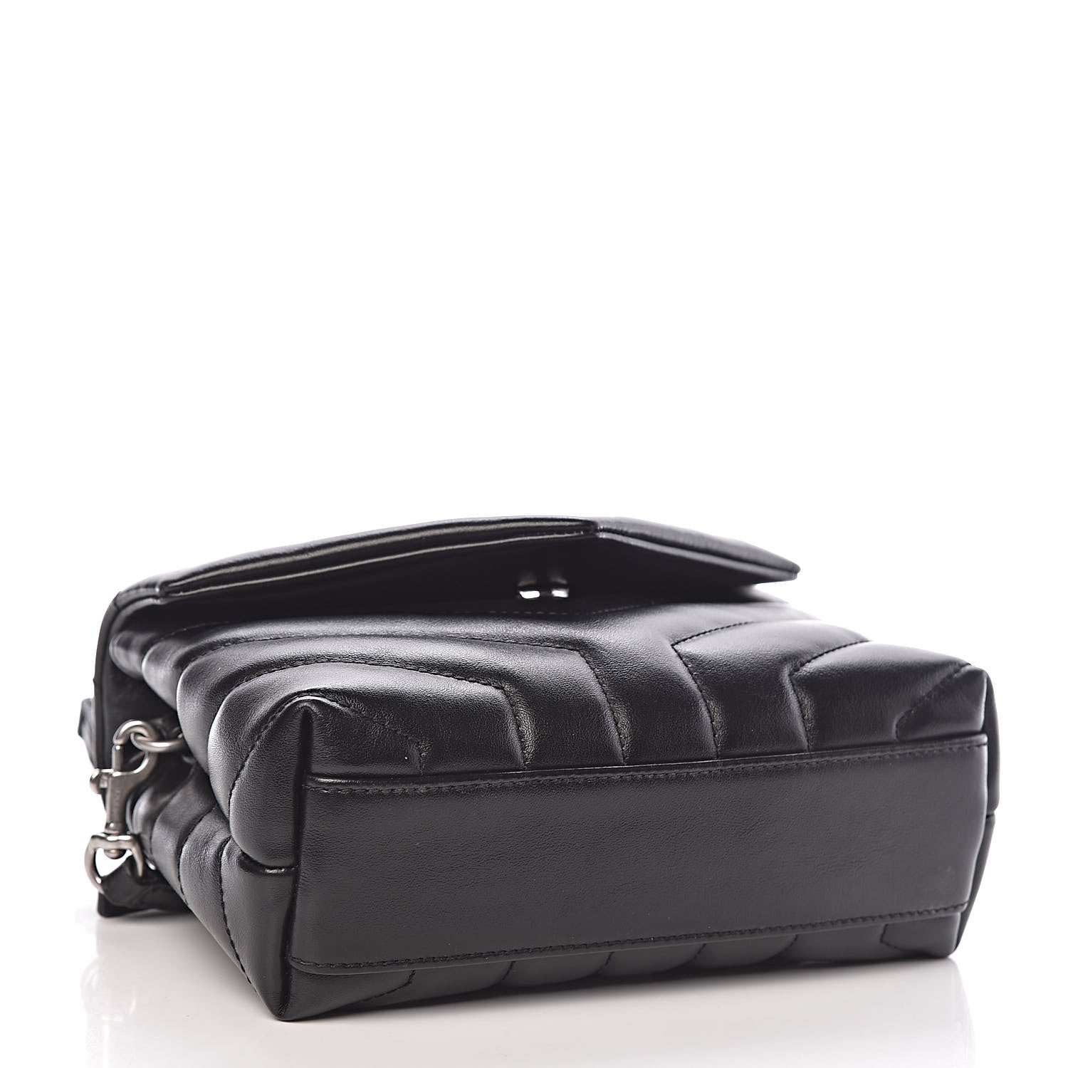 Saint Laurent Calfskin Y Quilted Monogram Toy Loulou Crossbody Bag Black 4 of 10