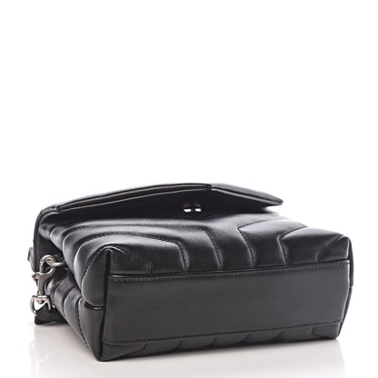 Saint Laurent Calfskin Y Quilted Monogram Toy Loulou Crossbody Bag Black 4 of 10