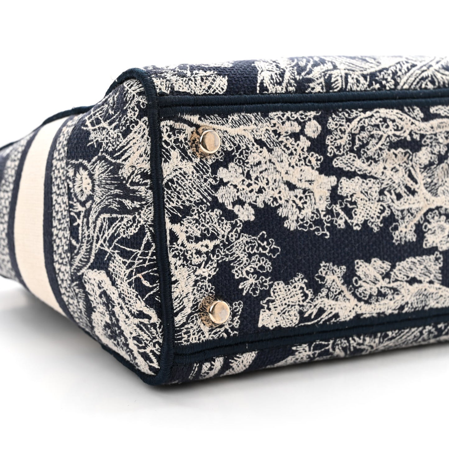 Toile de Jouy Embroidered Medium Lady D-Lite Blue