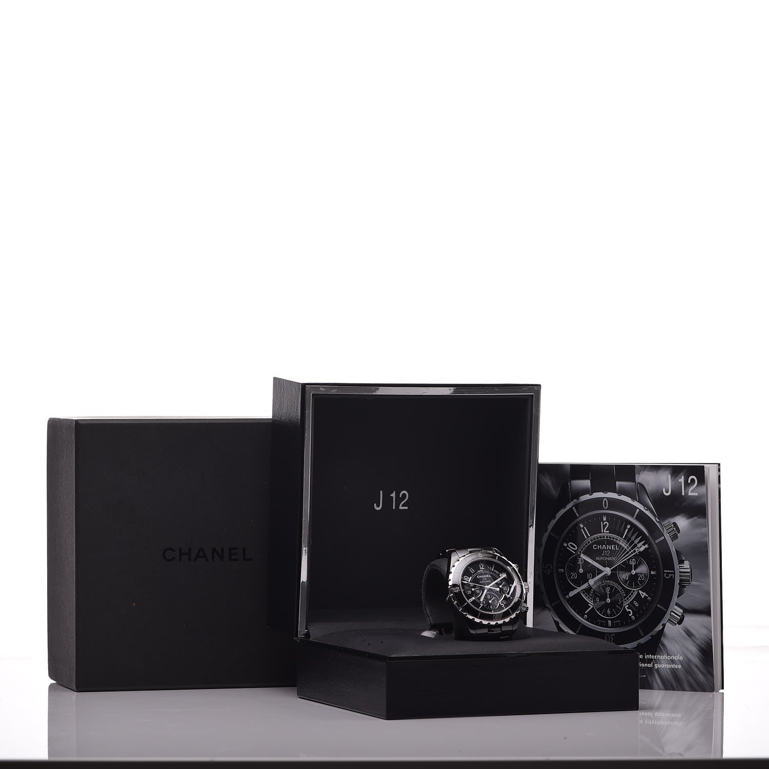 Chanel Stainless Steel Ceramic 41mm J12 Chronograph Automatic Watch Black 7 of 7