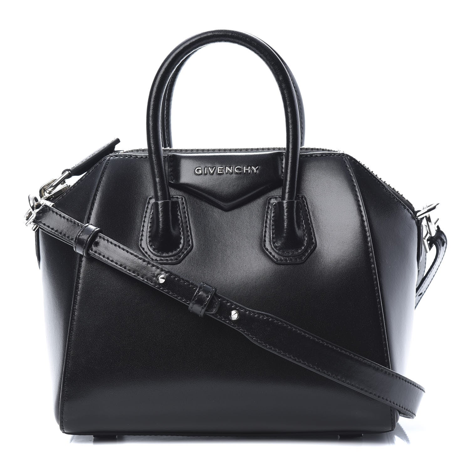 Givenchy Shiny Lord Calfskin Mini Antigona Black 1 of 13