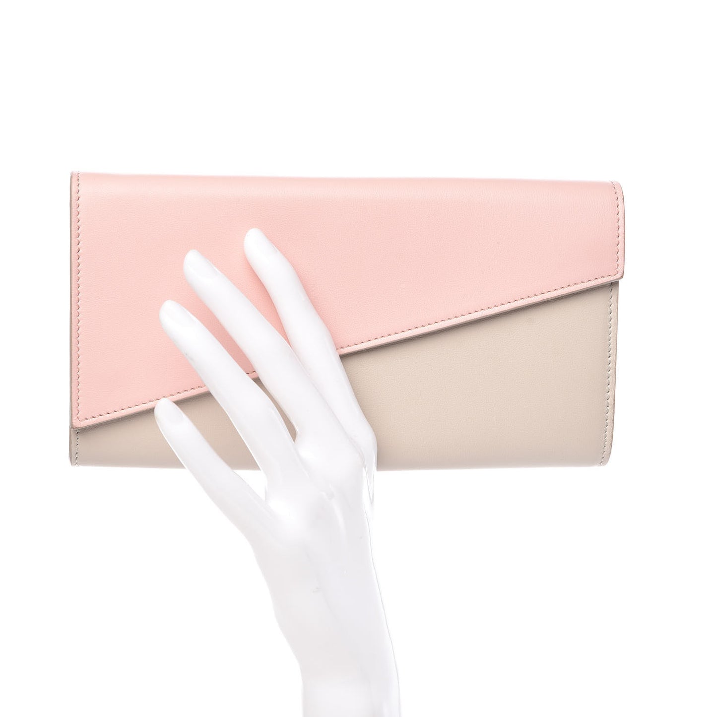 Lambskin Large Diagonal Multifunction Flap Wallet Pink Desert