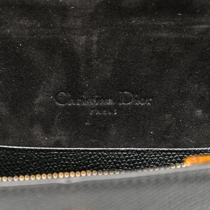 Christian Dior Grained Calfskin Saddle Belt Clutch Black 6 of 10