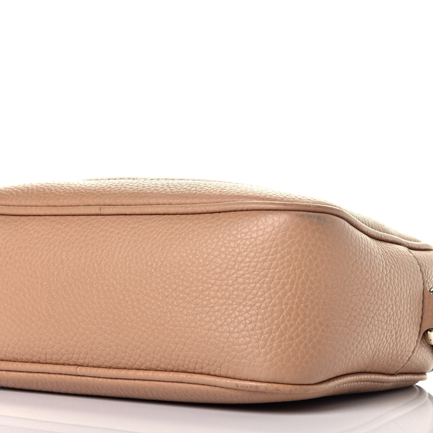 Pebbled Calfskin Small Soho Disco Bag Rose Beige