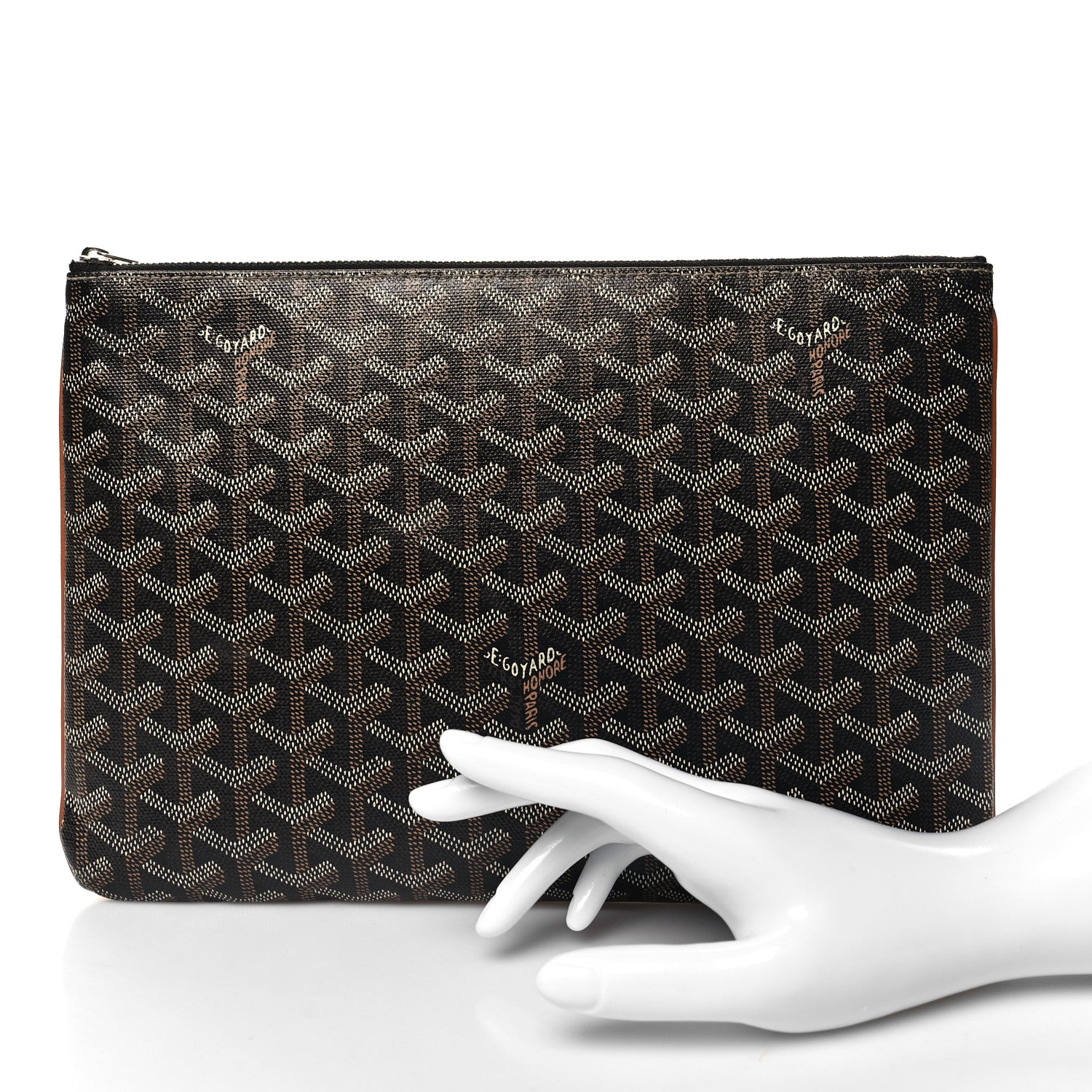 Goyard Goyardine Senat MM Pocket Black Tan 2 of 9