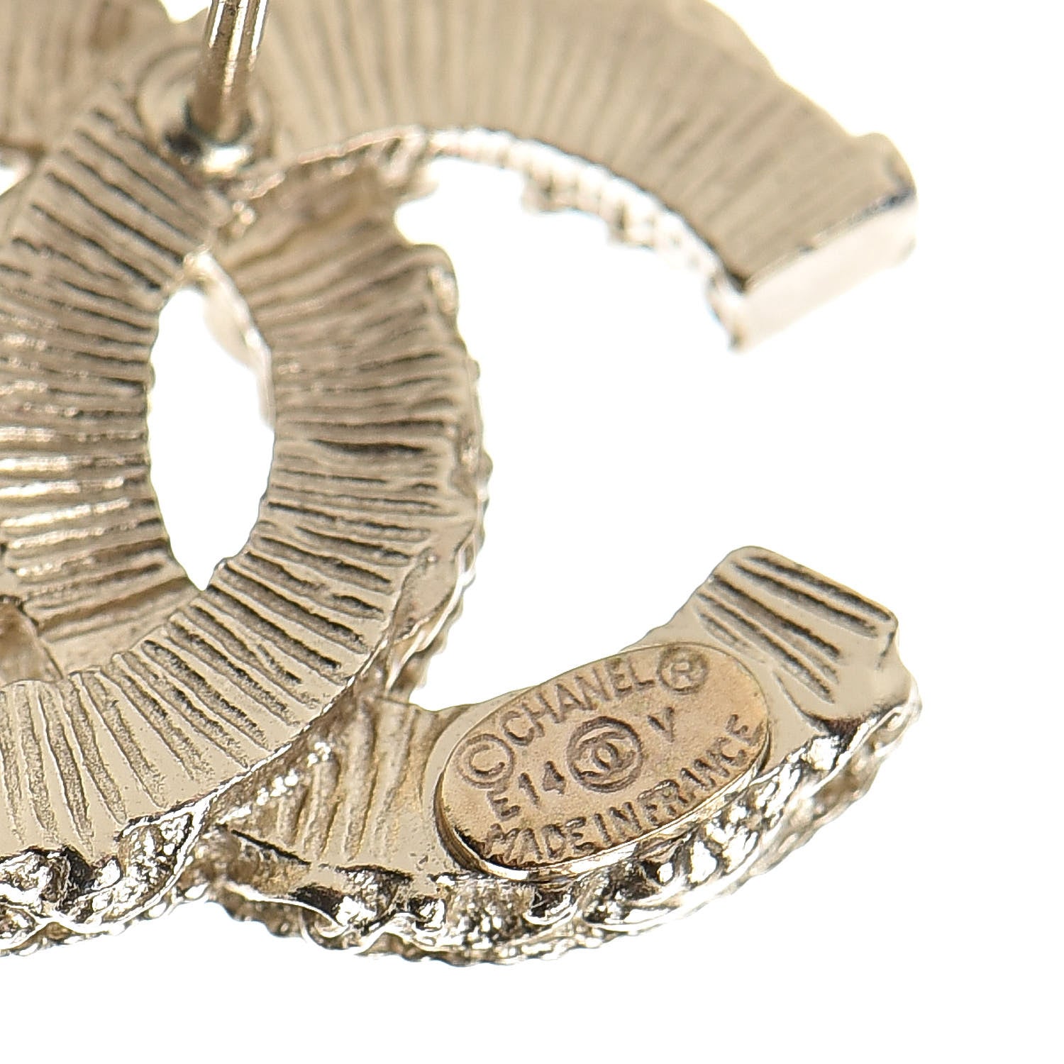 Chanel Enamel CC Baroque Earrings Black Gold 4 of 5