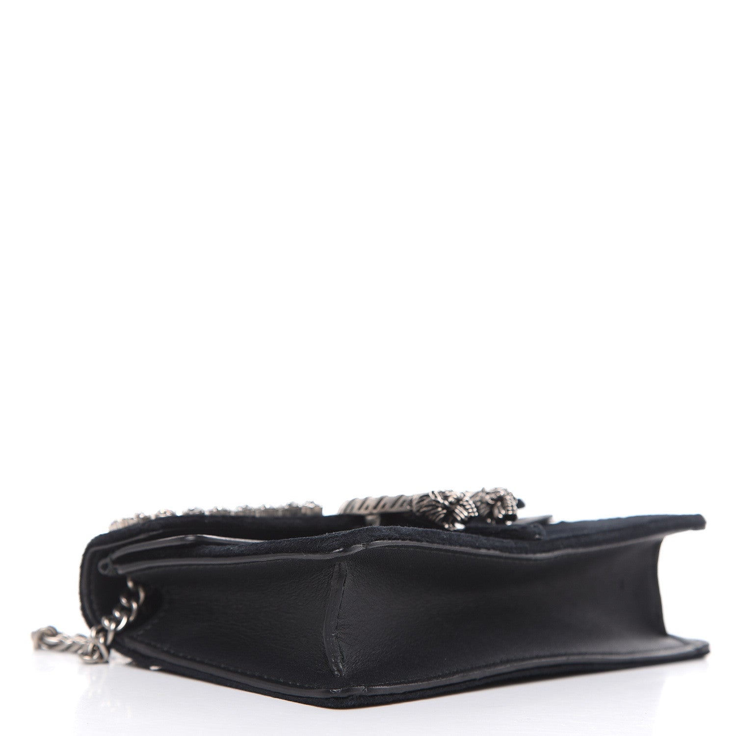 Gucci Velvet Crystal Super Mini Dionysus Shoulder Bag Black 4 of 10