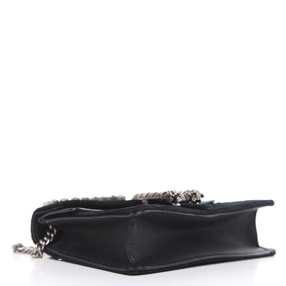 Gucci Velvet Crystal Super Mini Dionysus Shoulder Bag Black 4 of 10