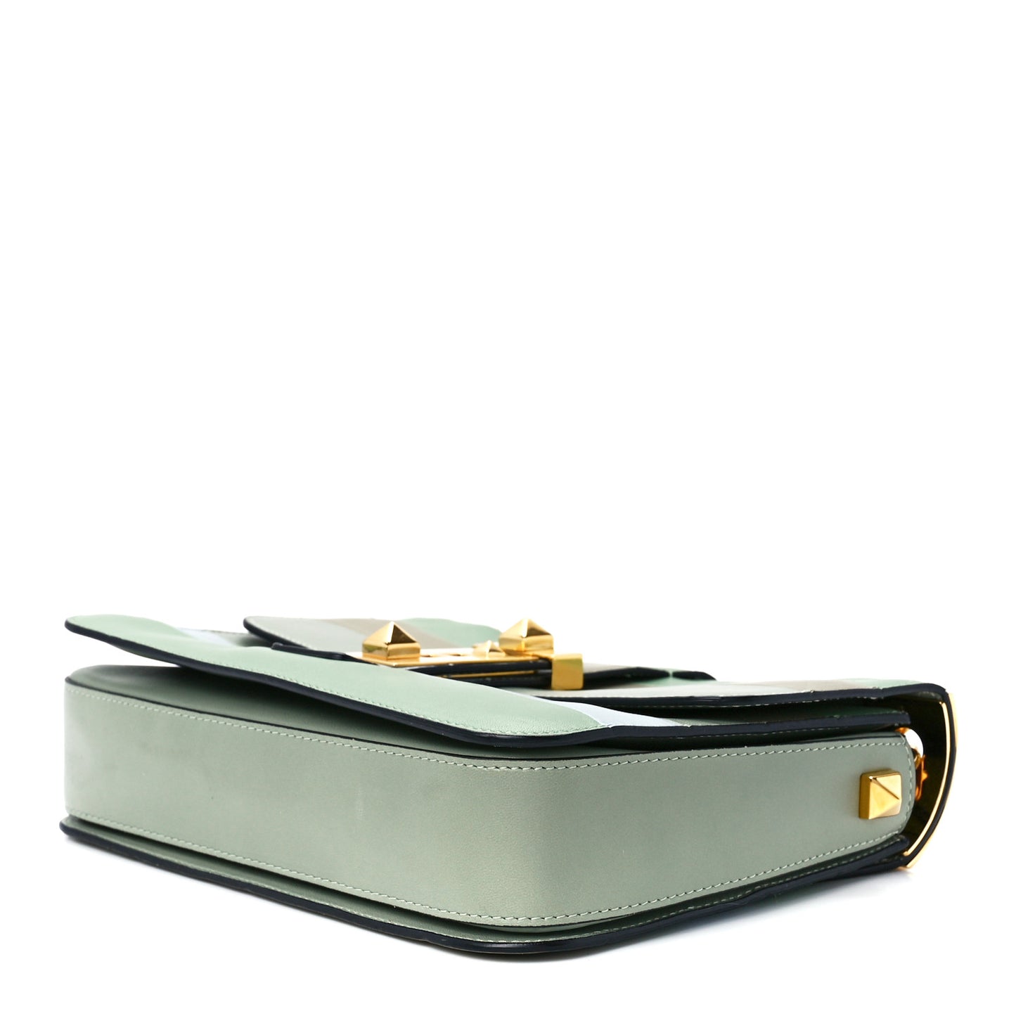 Nappa Striped B-Rockstud Flap Green