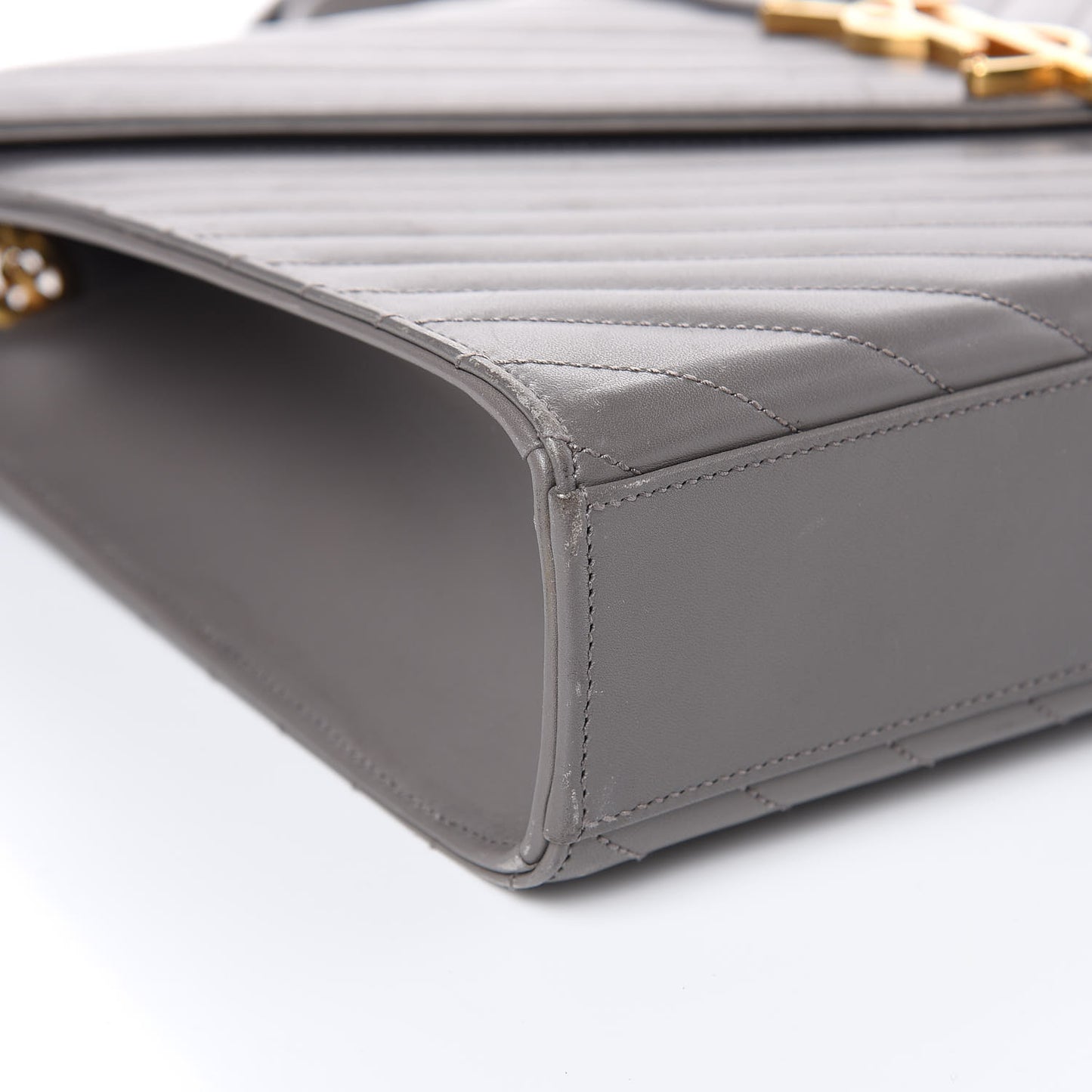 Smooth Calfskin Matelasse Large Monogram Satchel Fog