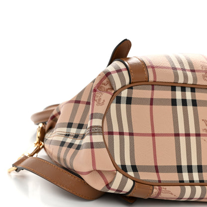 Burberry Haymarket Check Small Northfield Tote Mid Camel 10 of 11