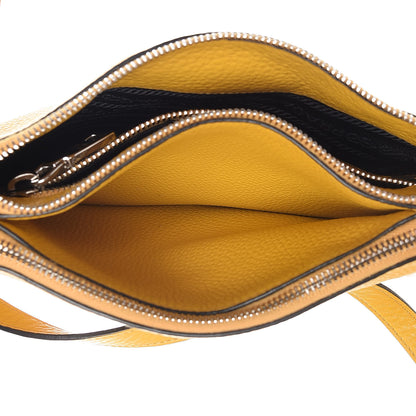 Prada Vitello Phenix Double Zip Crossbody Bag Soleil 4 of 9