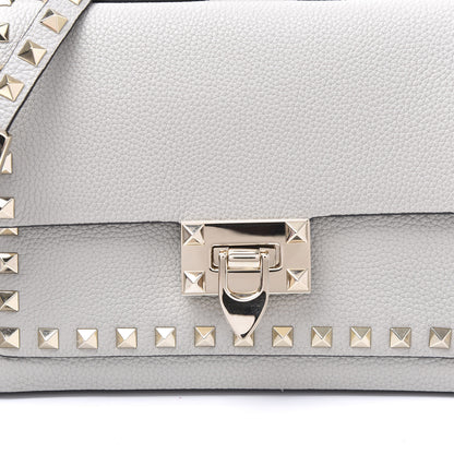 Valentino Garavani Grained Calfskin Small Rockstud Crossbody Opal Grey 9 of 9