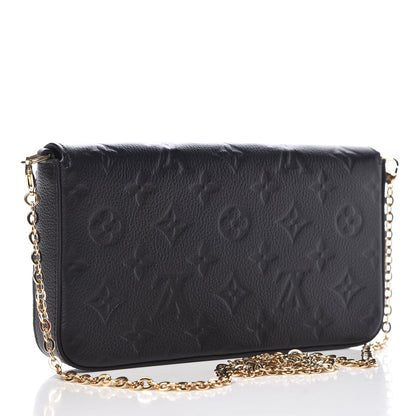 Louis Vuitton Empreinte Pochette Felicie Chain Wallet Black 4 of 11