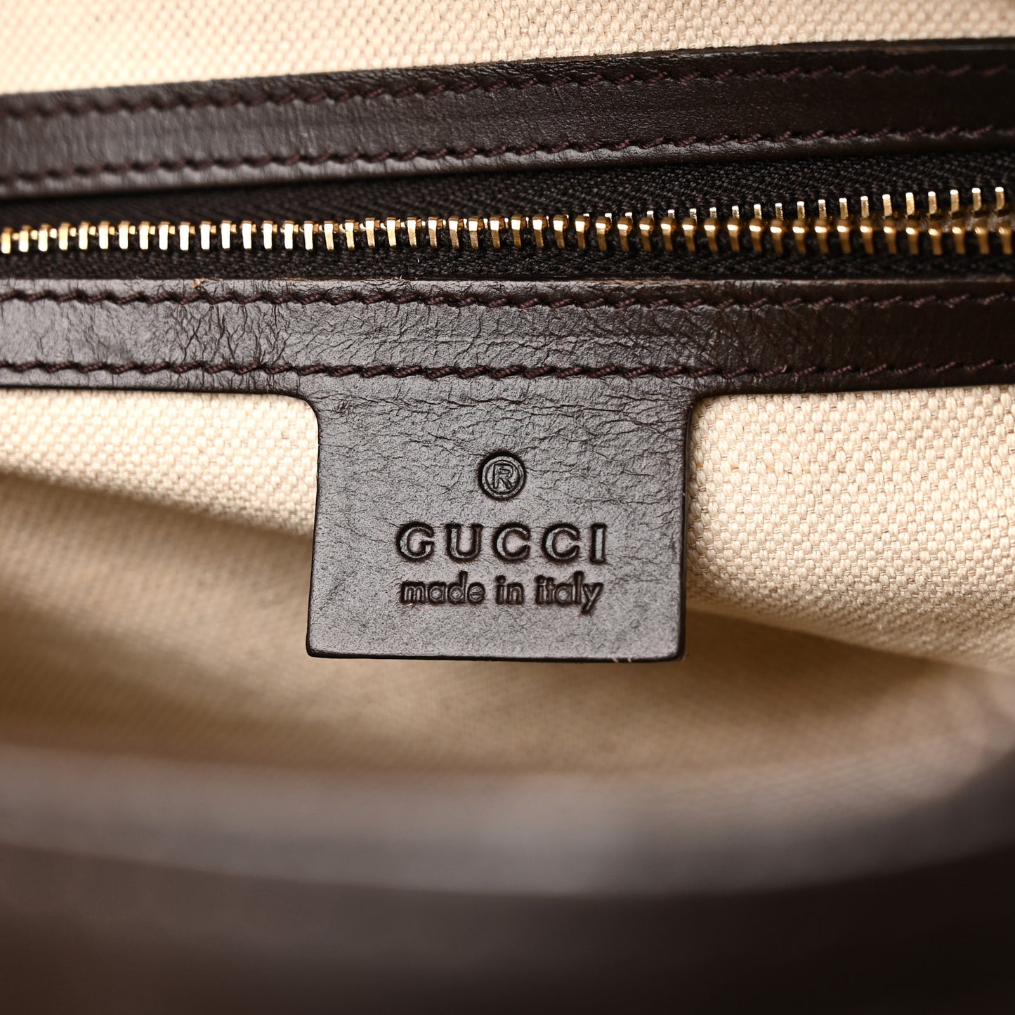 Monogram Selleria Calfskin Vintage Web Medium Boston Beige Ebony Cocoa