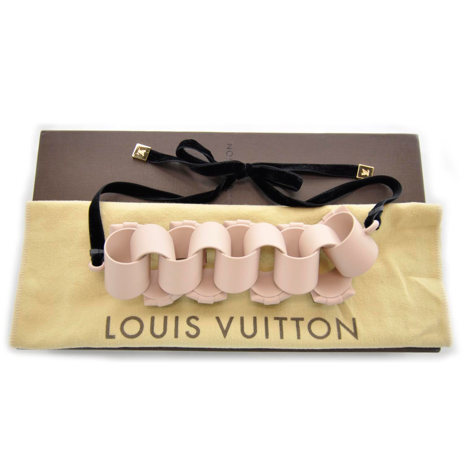 Louis Vuitton Collier Rocket Necklace Beige Black 4 of 6