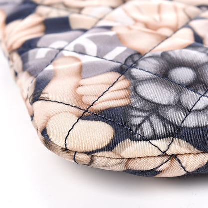 Chanel Nylon Quilted Large Cat Emoticon Cosmetic Case Navy 5 of 10