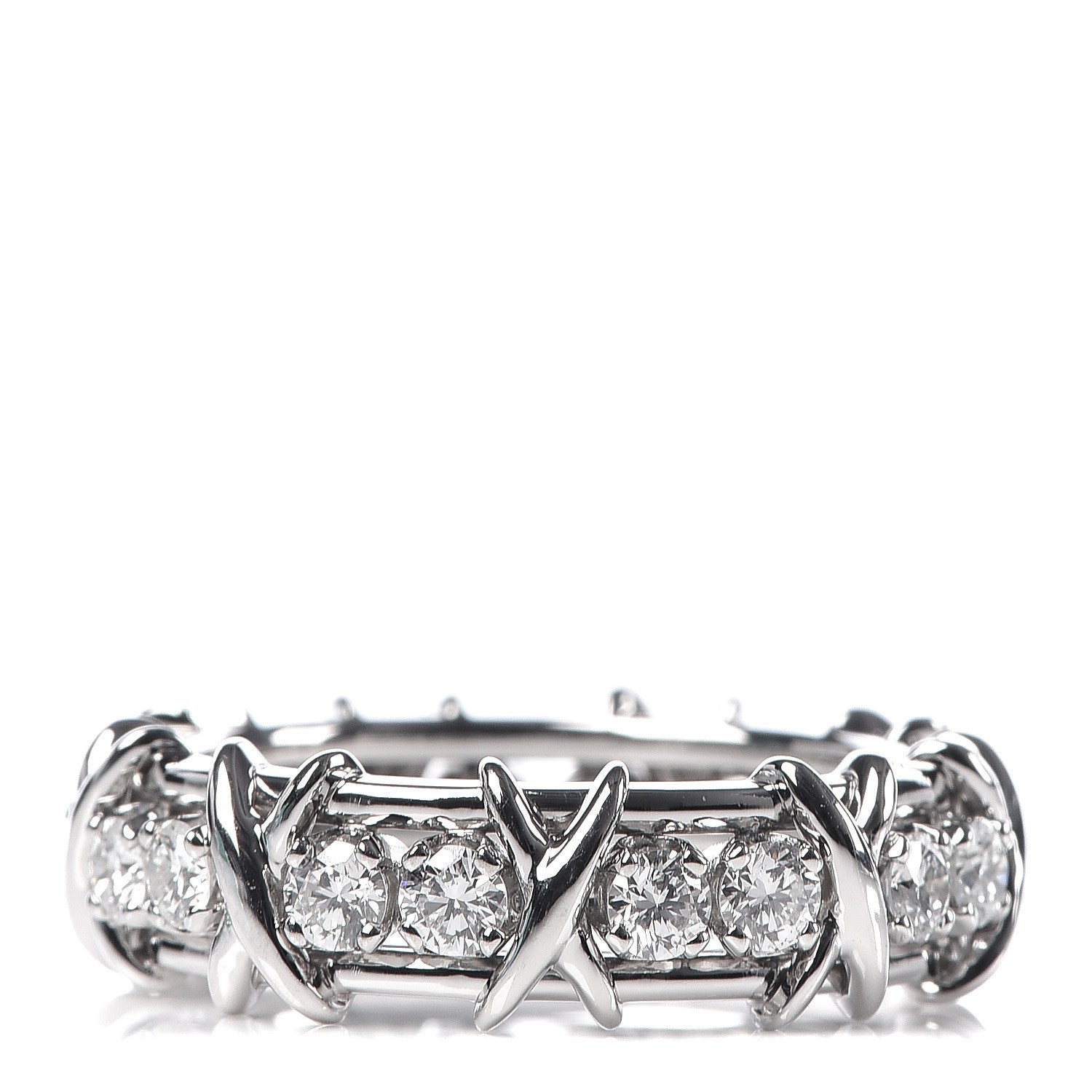 Tiffany Platinum Diamond Schlumberger Sixteen Stone Ring 58 8.5 3 of 6