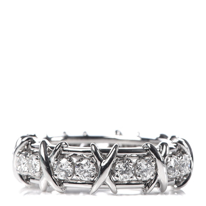Tiffany Platinum Diamond Schlumberger Sixteen Stone Ring 58 8.5 3 of 6