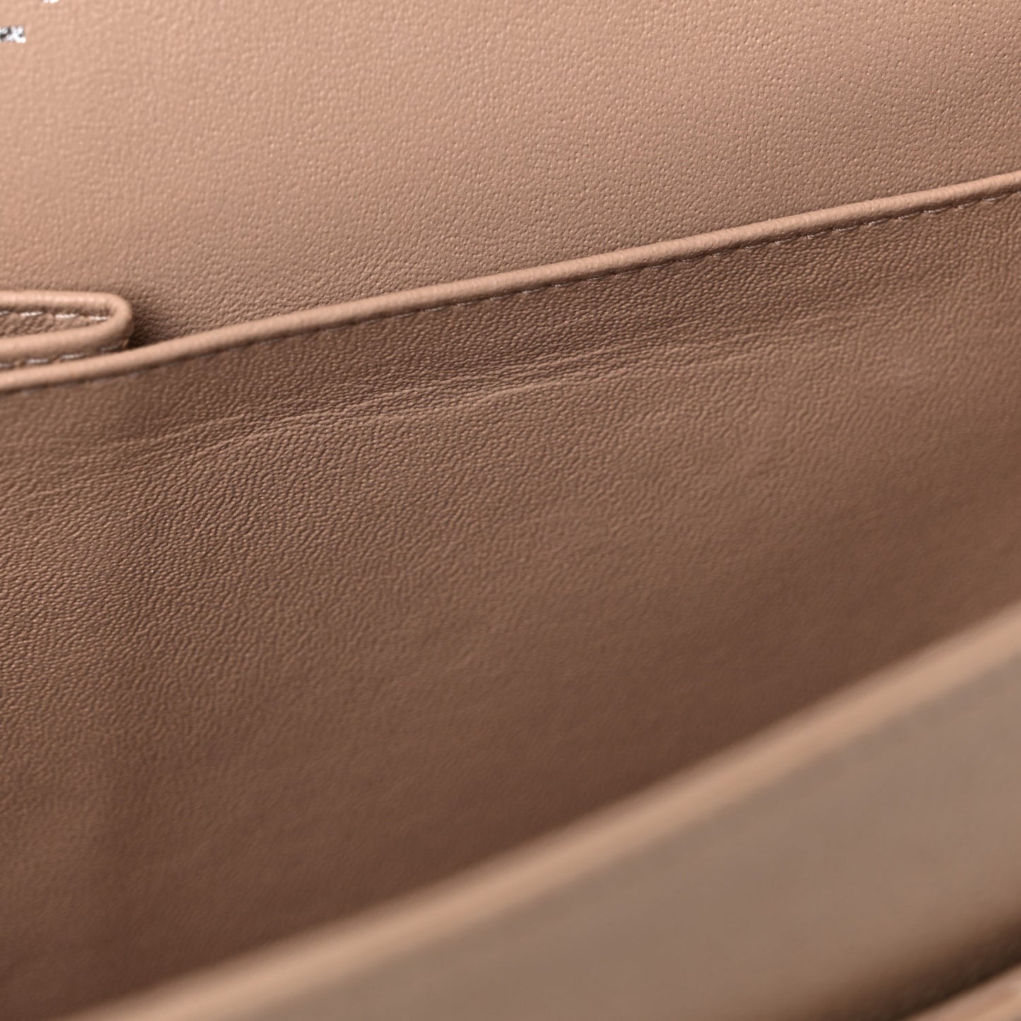 Caviar Quilted Jumbo Double Flap Beige