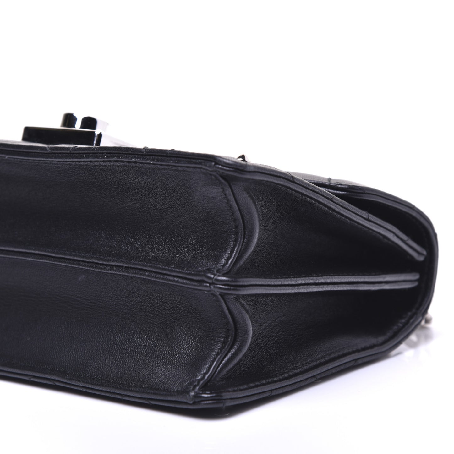 Pattina Nappa Crystal Studded Borchie Flap Bag Black