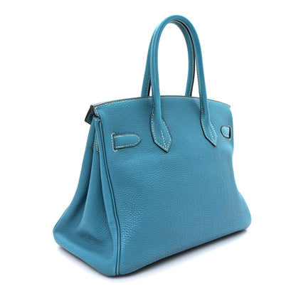 Hermes Togo Birkin 30 Blue Jean 3 of 10