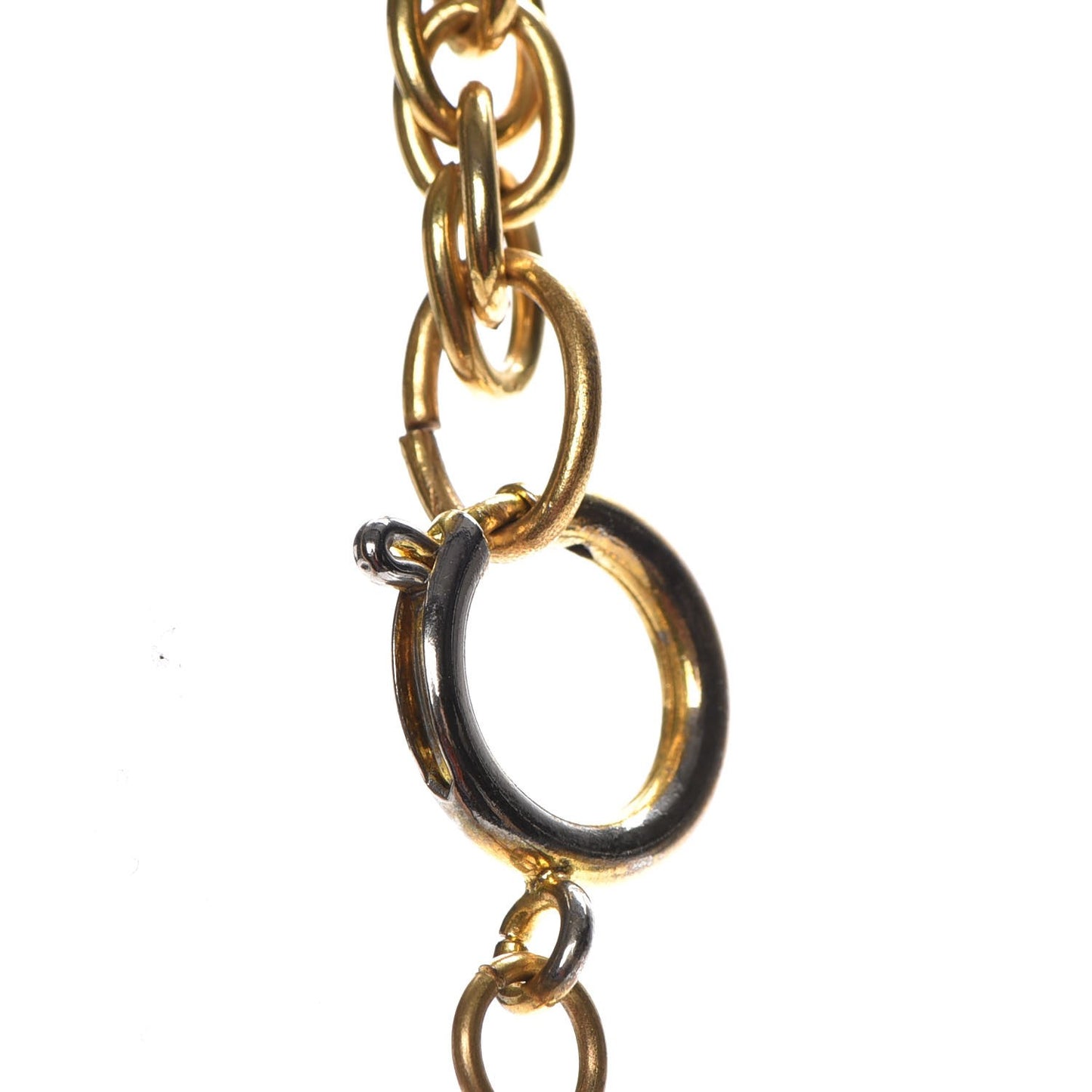 CC Medallion Chain Necklace Gold