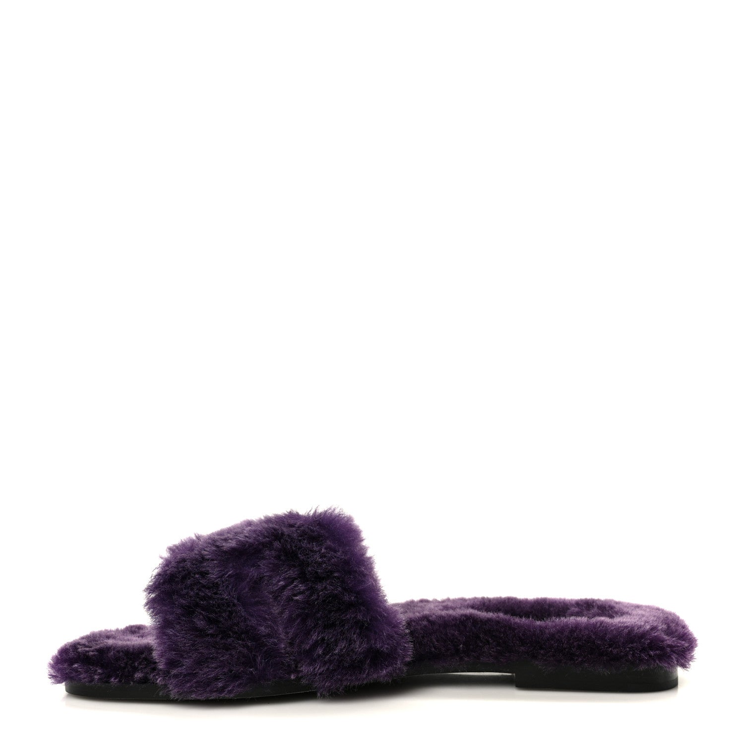 Hermes Woolskin Oran Sandals 38.5 Violet Fonce 1 of 8