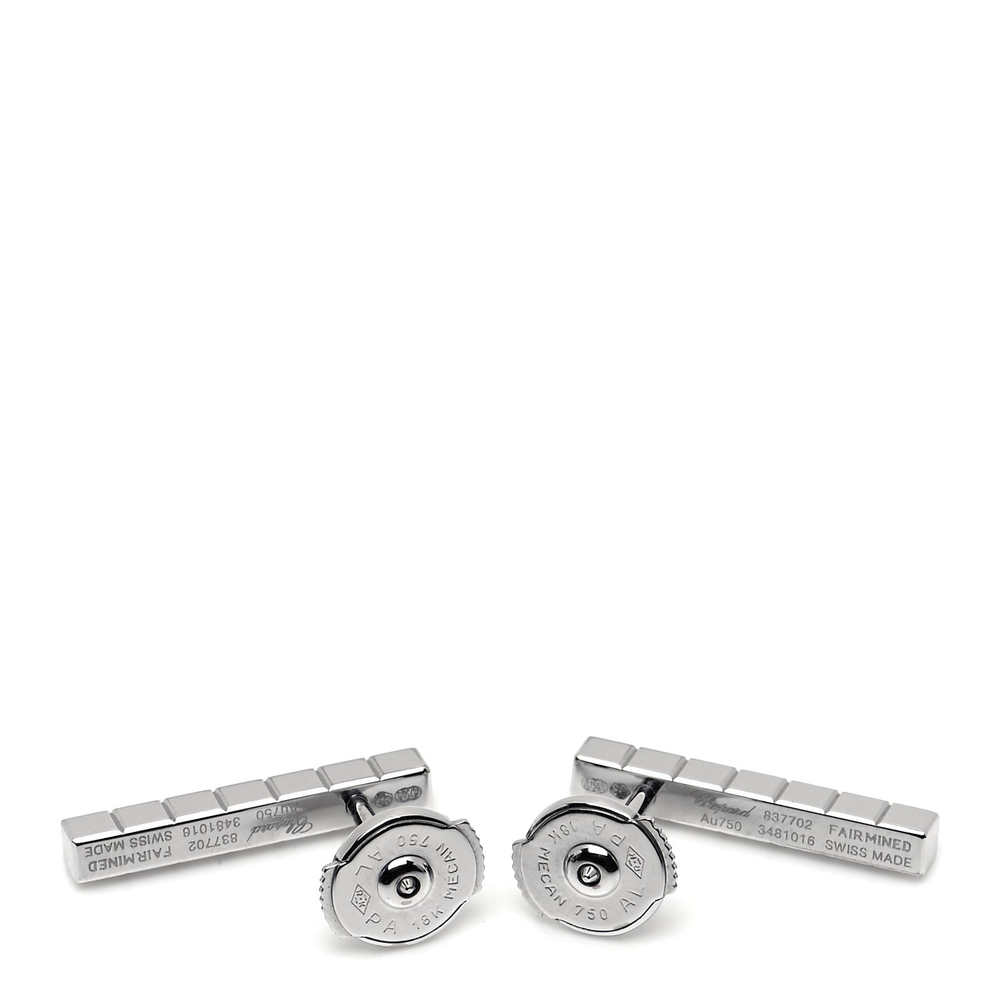 18K White Gold Diamond Ice Cube Pure Stud Earrings