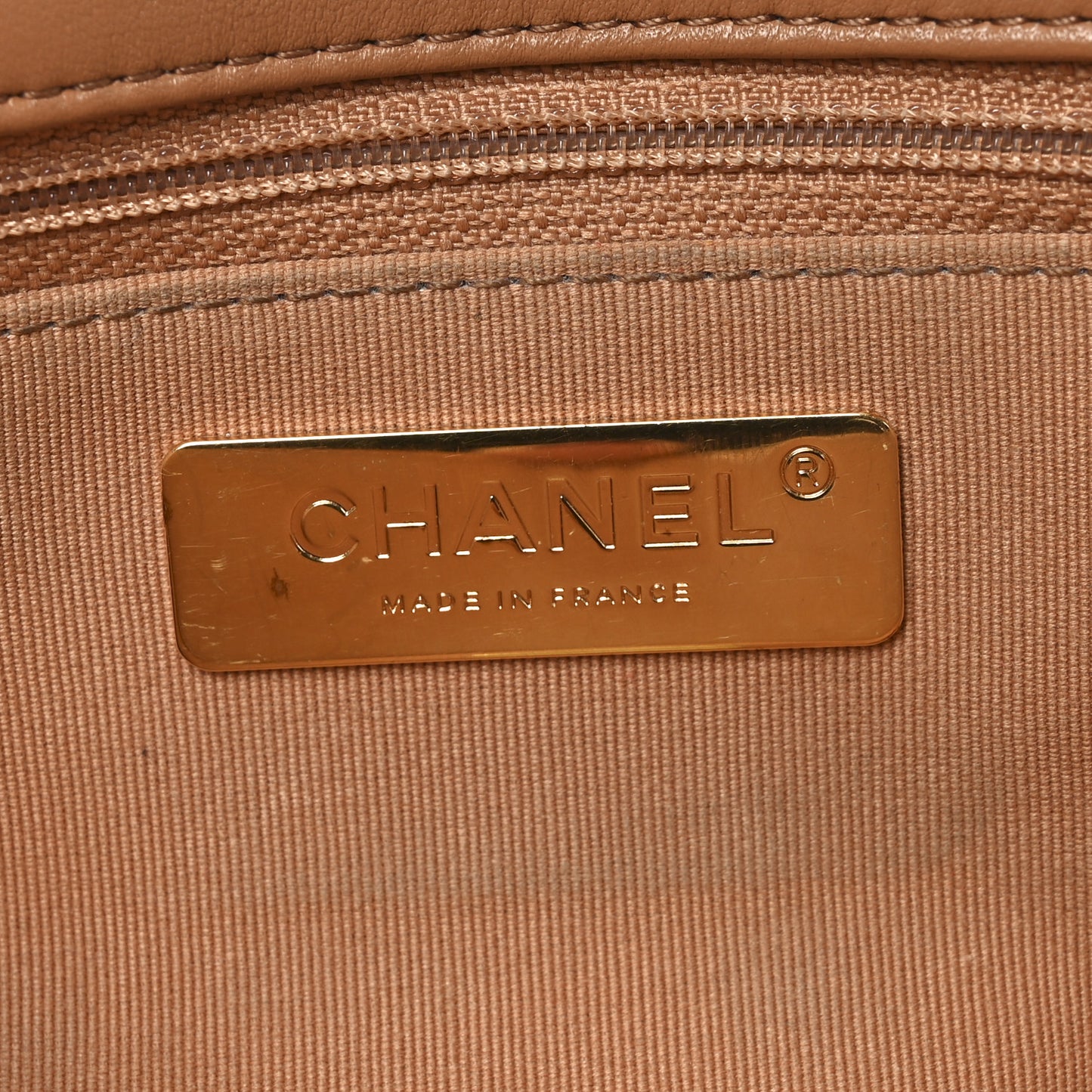 Lambskin Quilted Large Chanel 19 Flap Brown