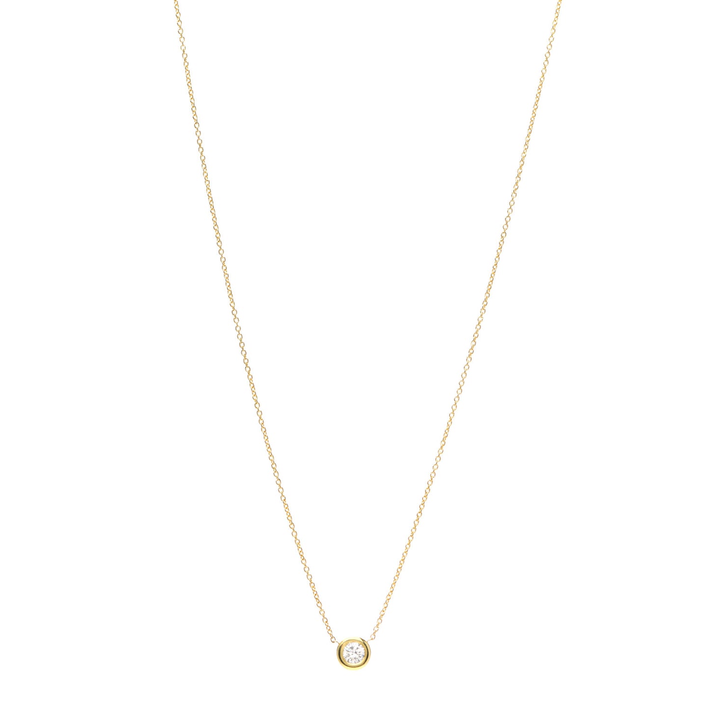 18K Yellow Gold Diamond .19ct Diamonds By The Inch Necklace