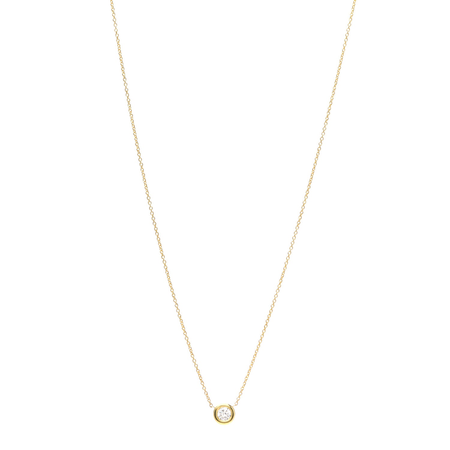Roberto Coin 18K Yellow Gold Diamond .19ct Diamonds By The Inch Necklace 1 of 5