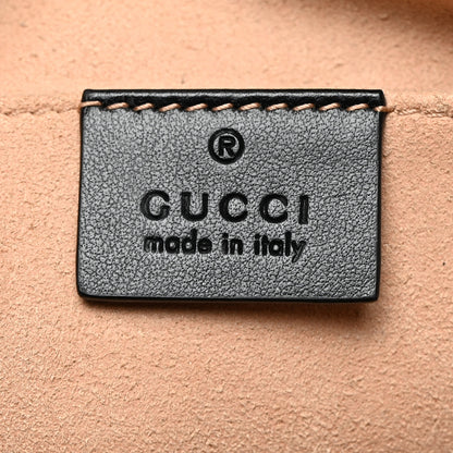 Gucci Calfskin Matelasse Small GG Marmont Chain Shoulder Bag Black 6 of 10